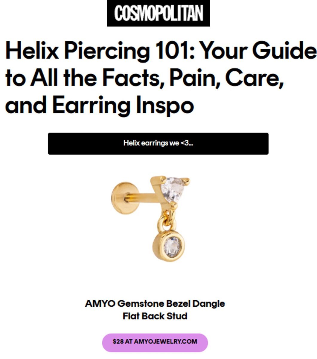 Cosmopolitan Helix Piercing 101 Flat Back Stud