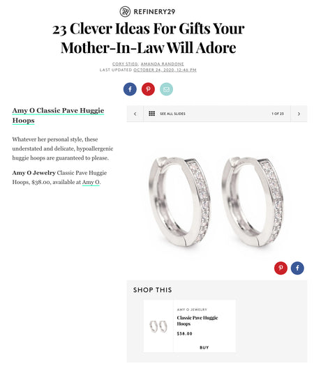 Refinery29: Clever Gifts for Mother in Law Huggie Hoop Earrings