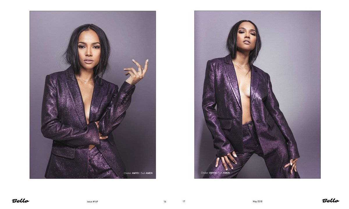 Karreuche wears Celeste Star Layered Necklace