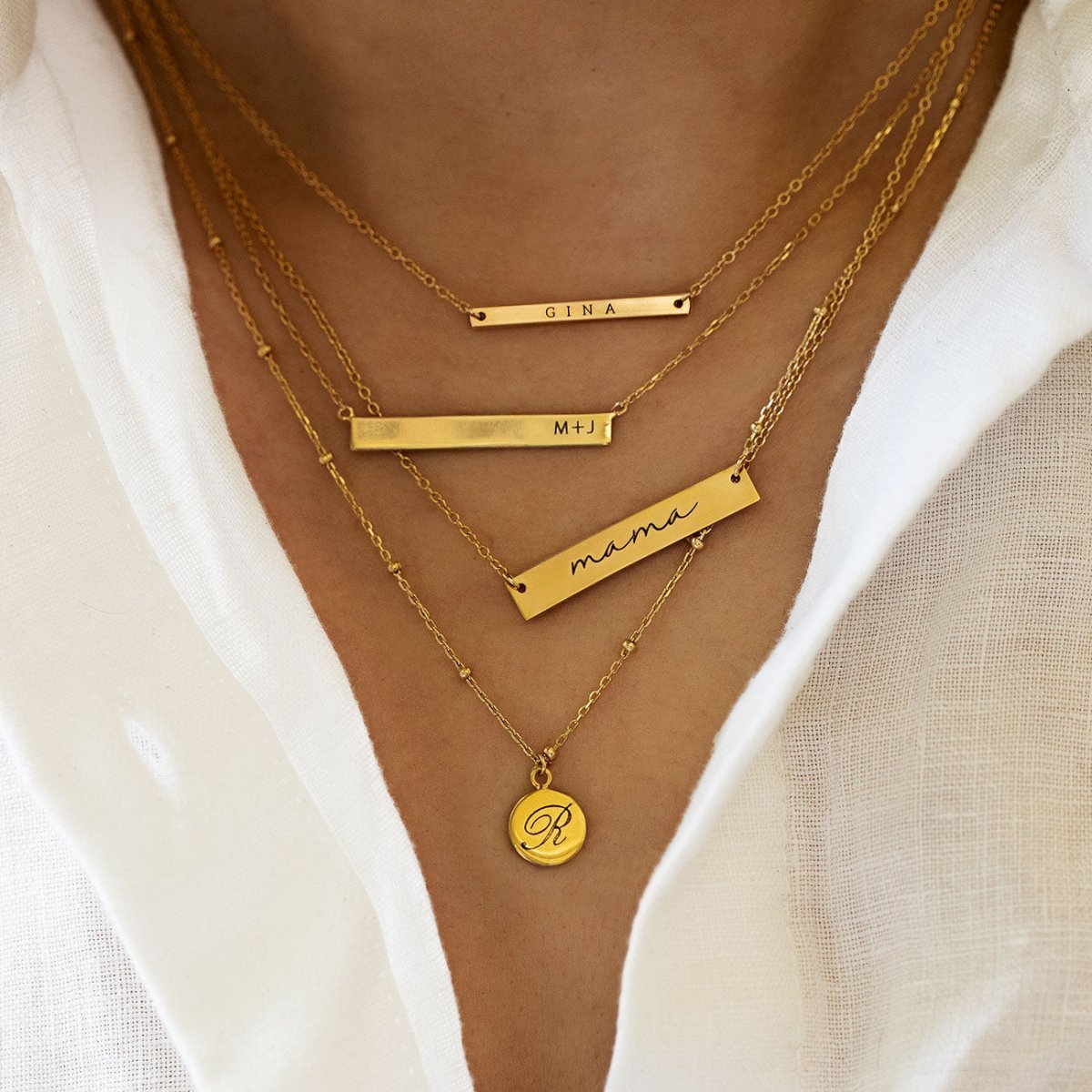 Engraved Necklaces - AMYO Jewelry