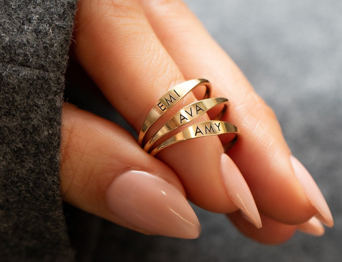 Engraved Rings - AMYO Jewelry