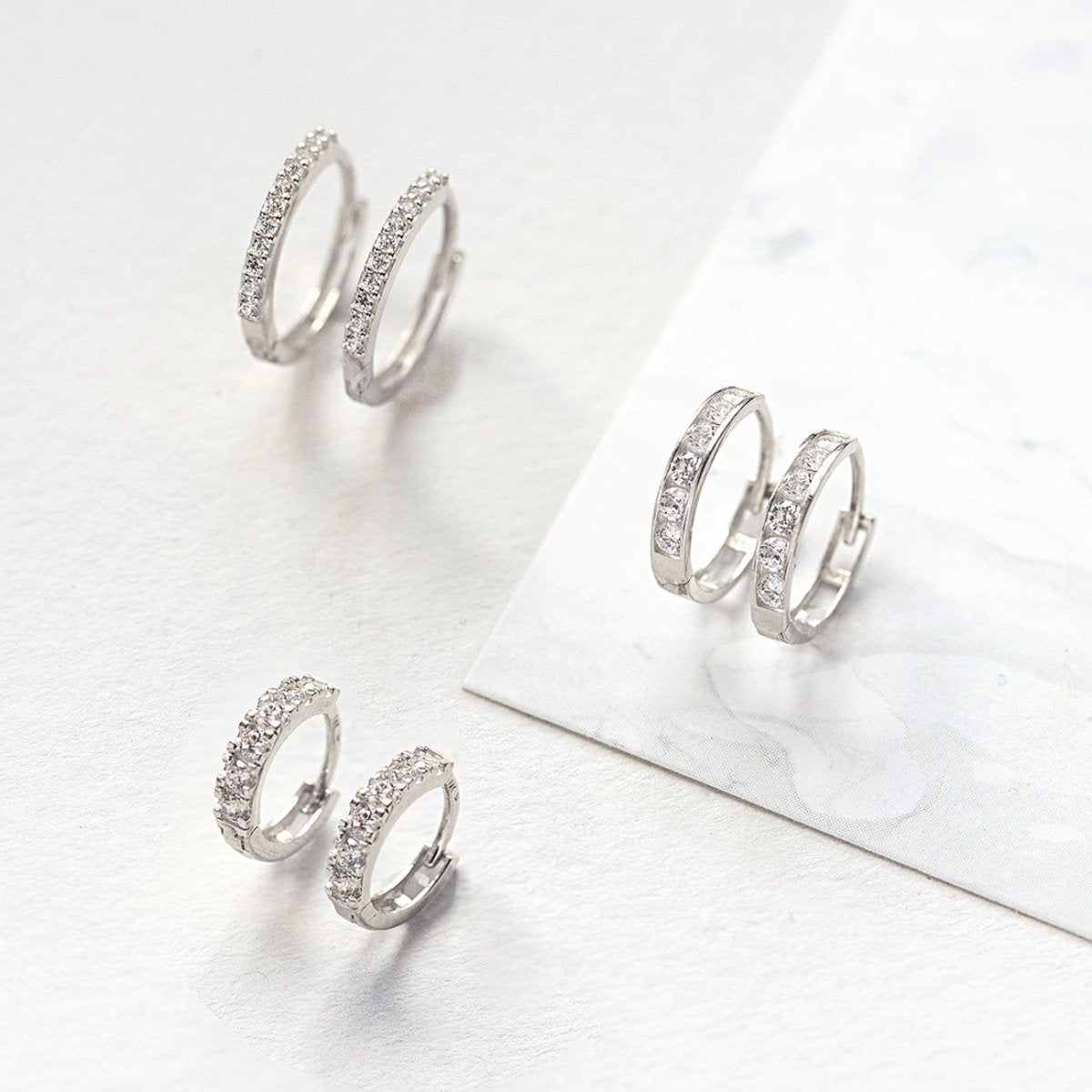 14K White Gold Earrings