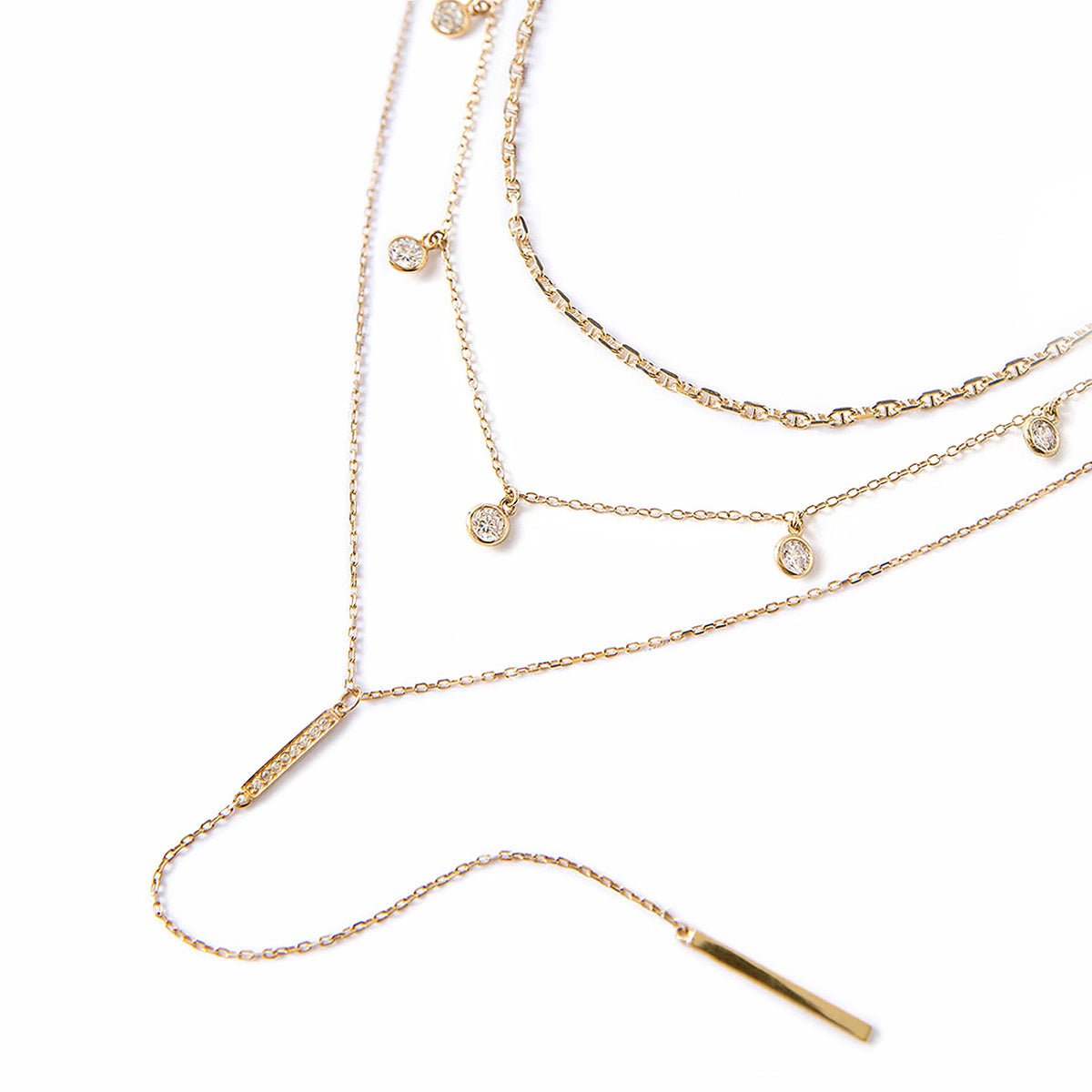 Marina Dangle Crystal Lariat Trio