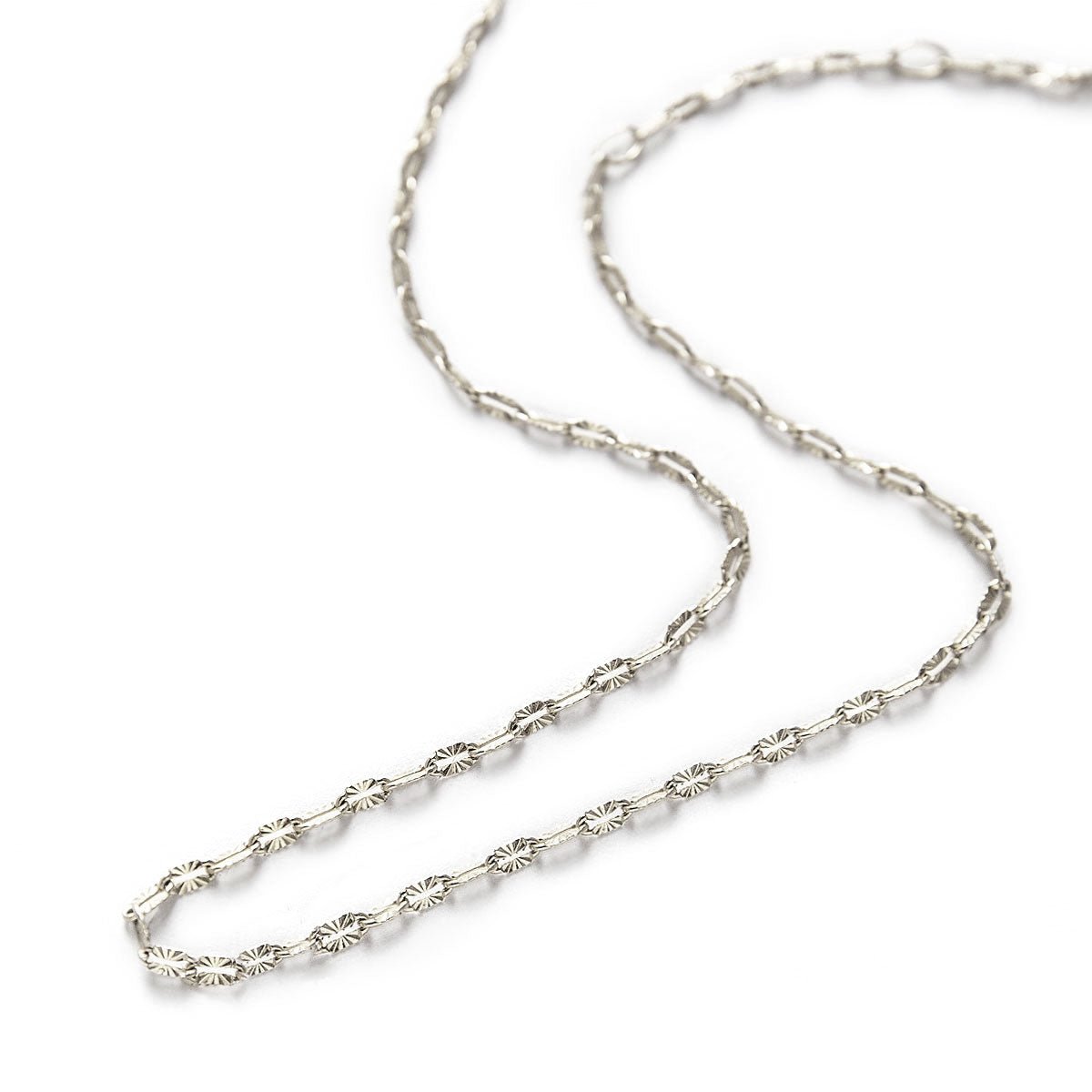 18k white gold offers layered 925 Silver Chain