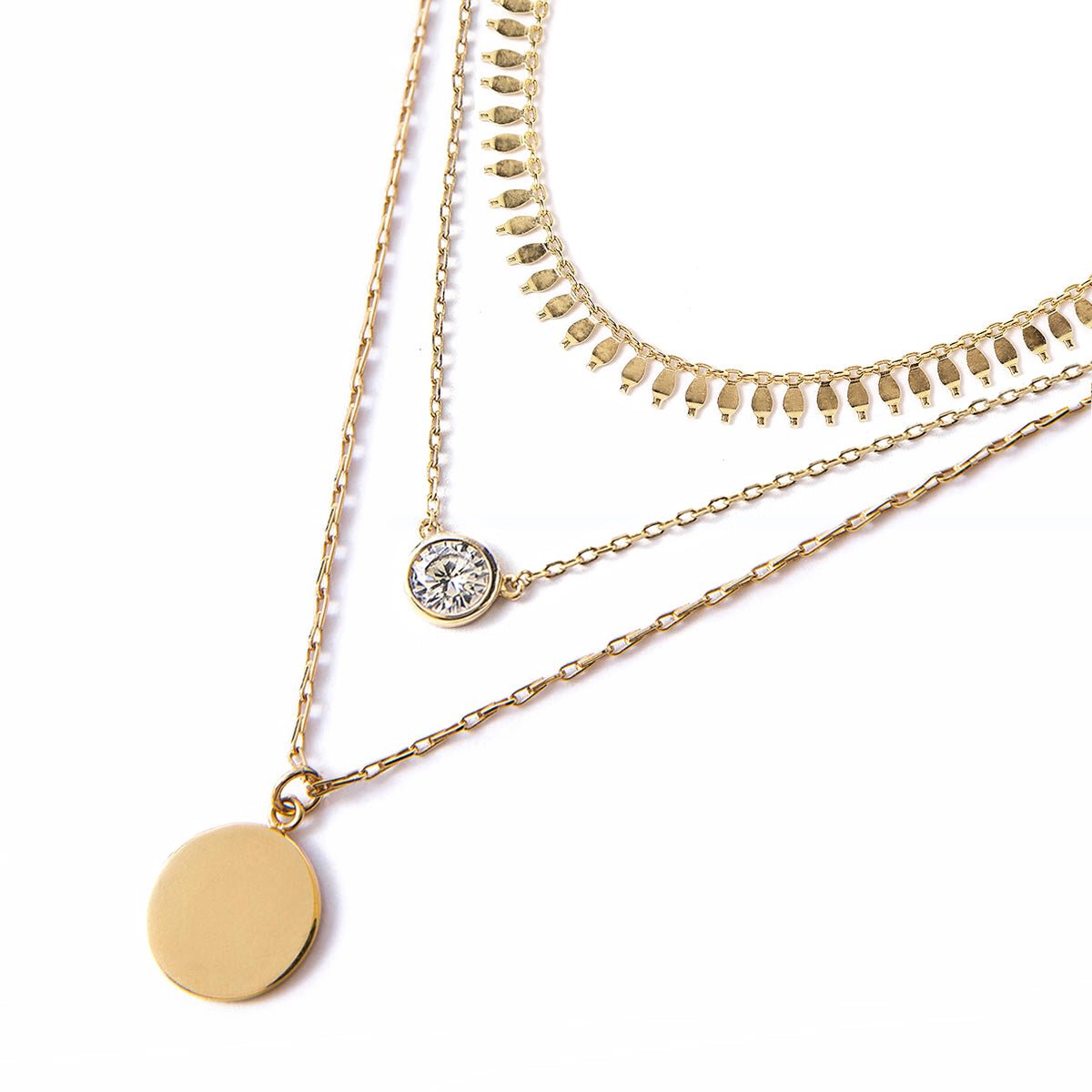 Cleo Solitaire Coin Layered Trio