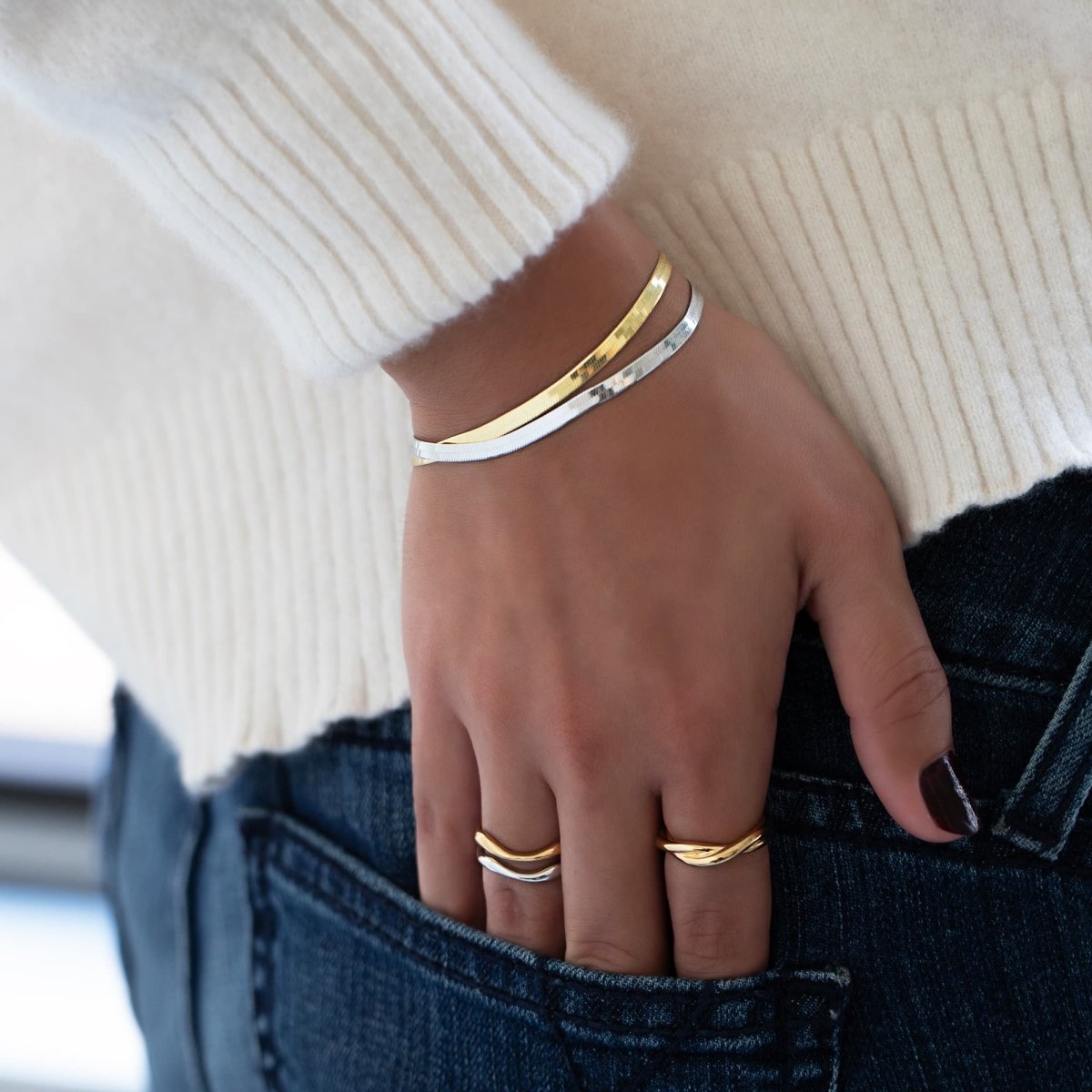 Herringbone Chain Bracelet