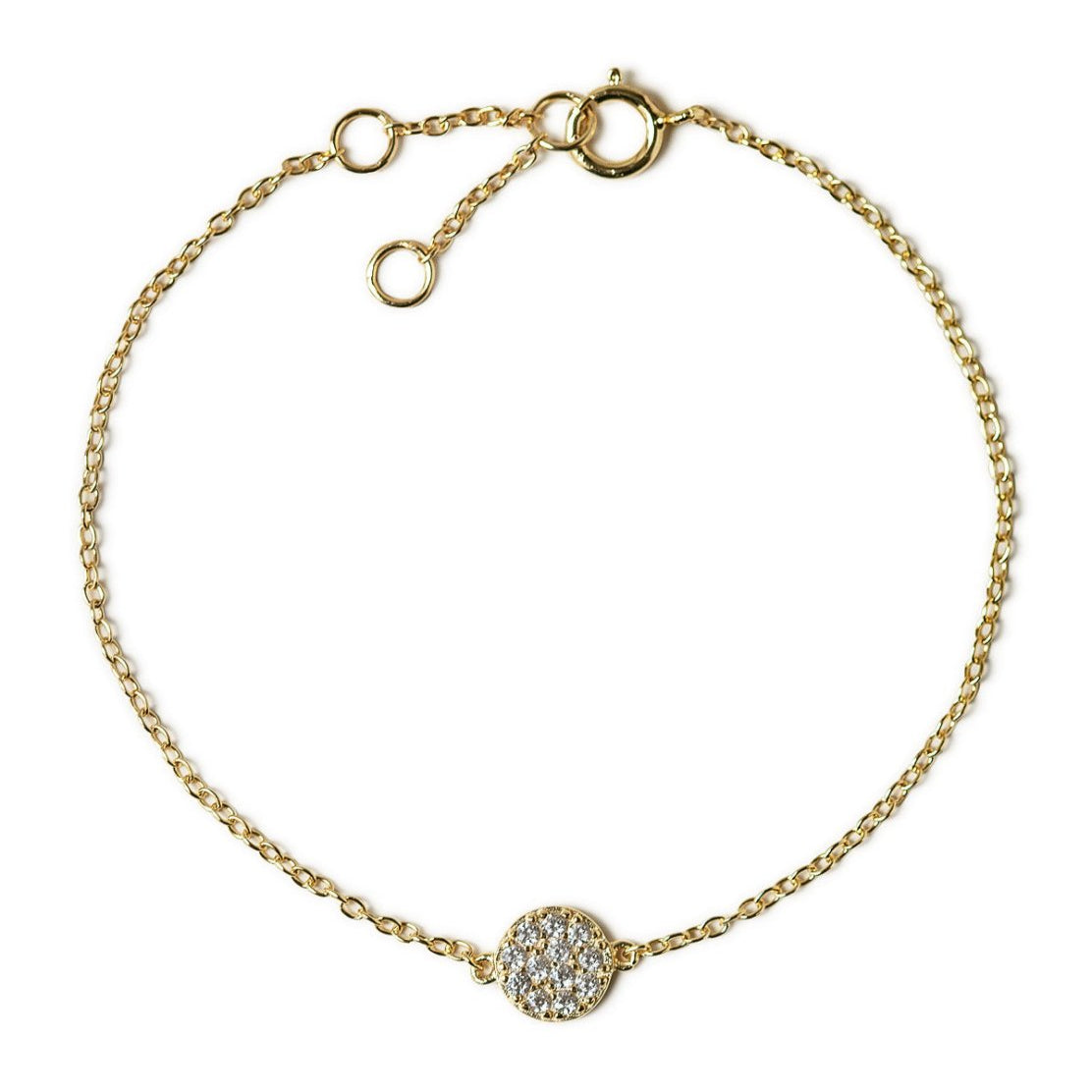 Petite Pavé Disc Bracelet
