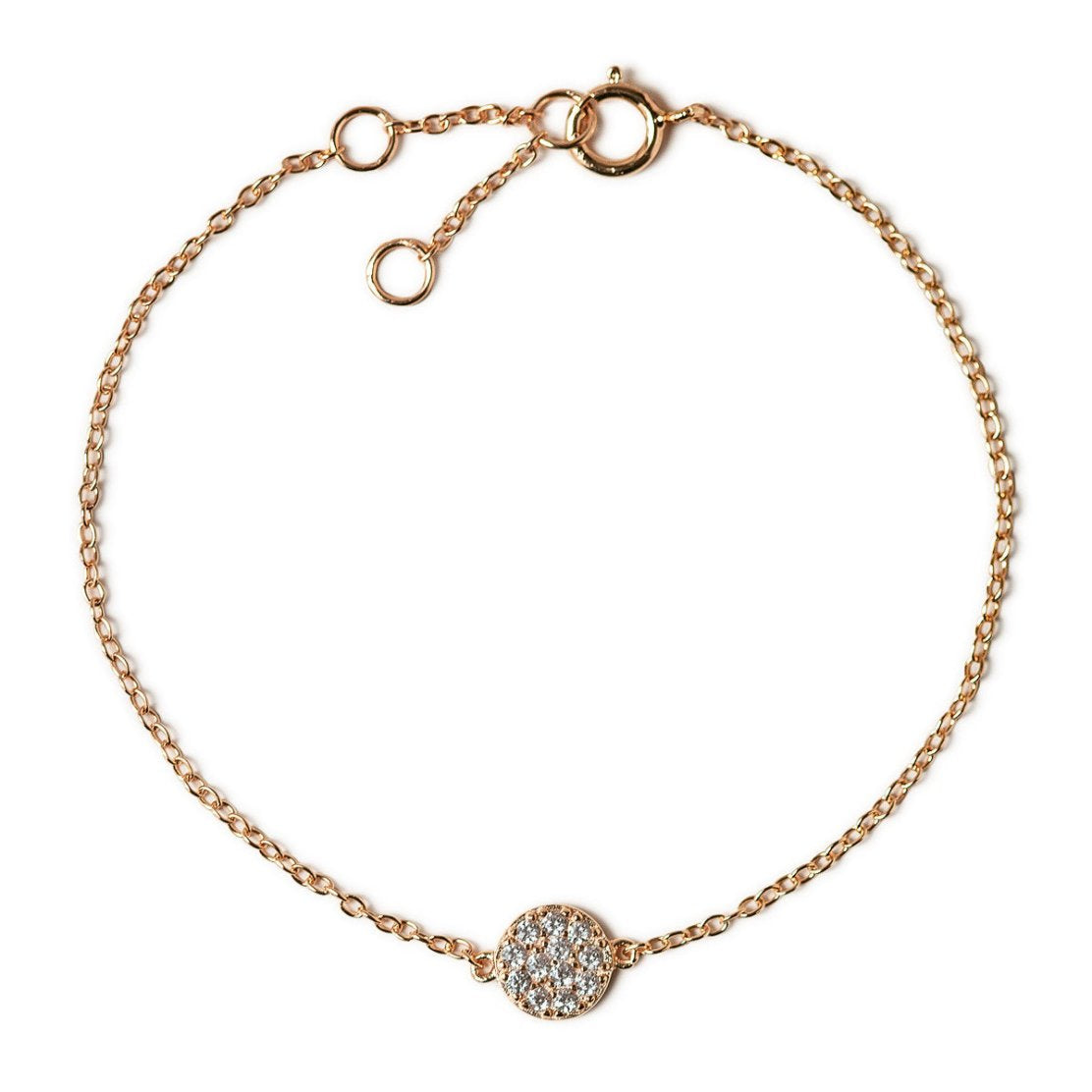 Petite Pavé Disc Bracelet