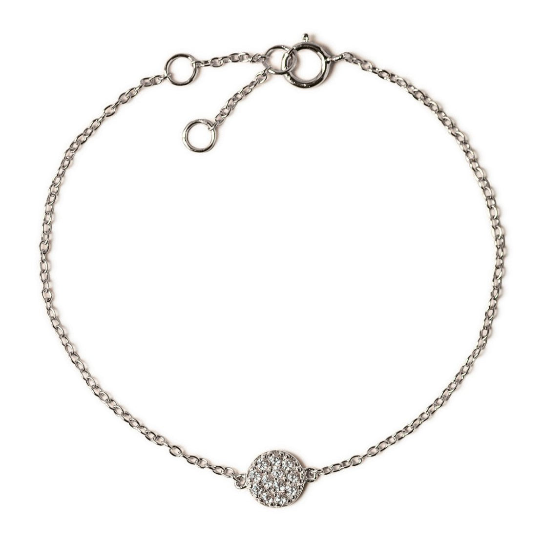 Petite Pavé Disc Bracelet