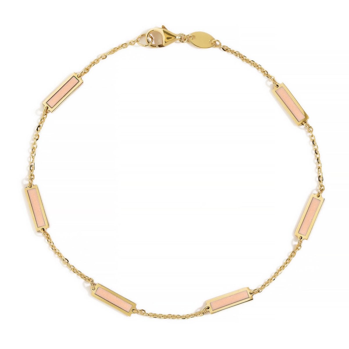 Gemstone Bar Bracelet Rose Quartz