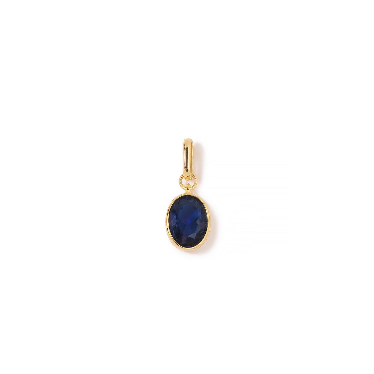 Oval Gemstone Charm Blue Sapphire
