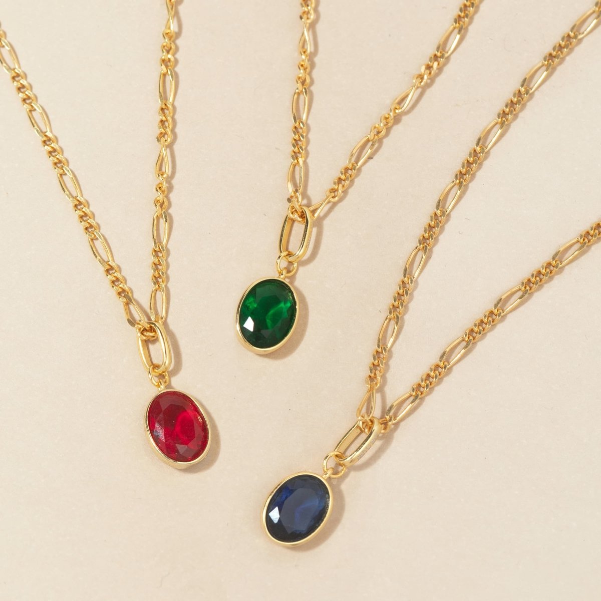 Oval Gemstone Charm Blue Sapphire