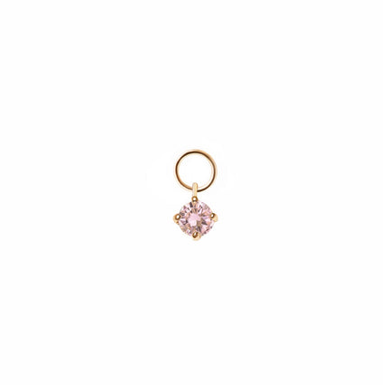 Tiny Gemstone Earring Charm Pink