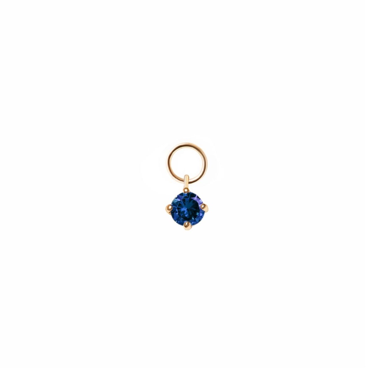 Tiny Gemstone Earring Charm Blue Sapphire