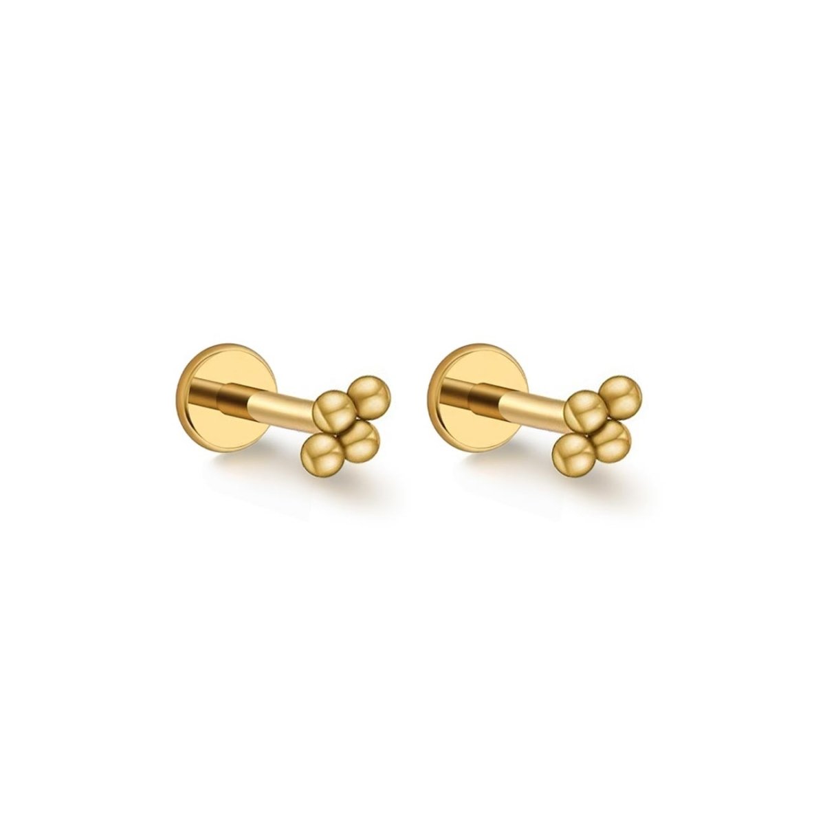 Tiny Quad Beaded Flat Back Studs