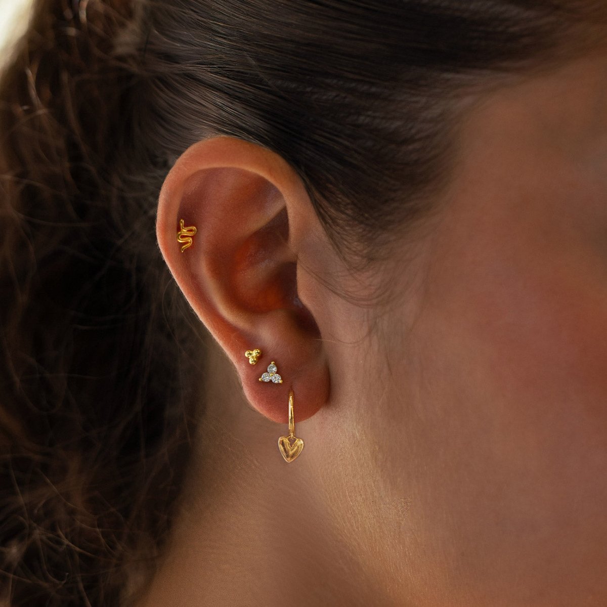 Trinity Beads + Gemstone Flat Back Studs