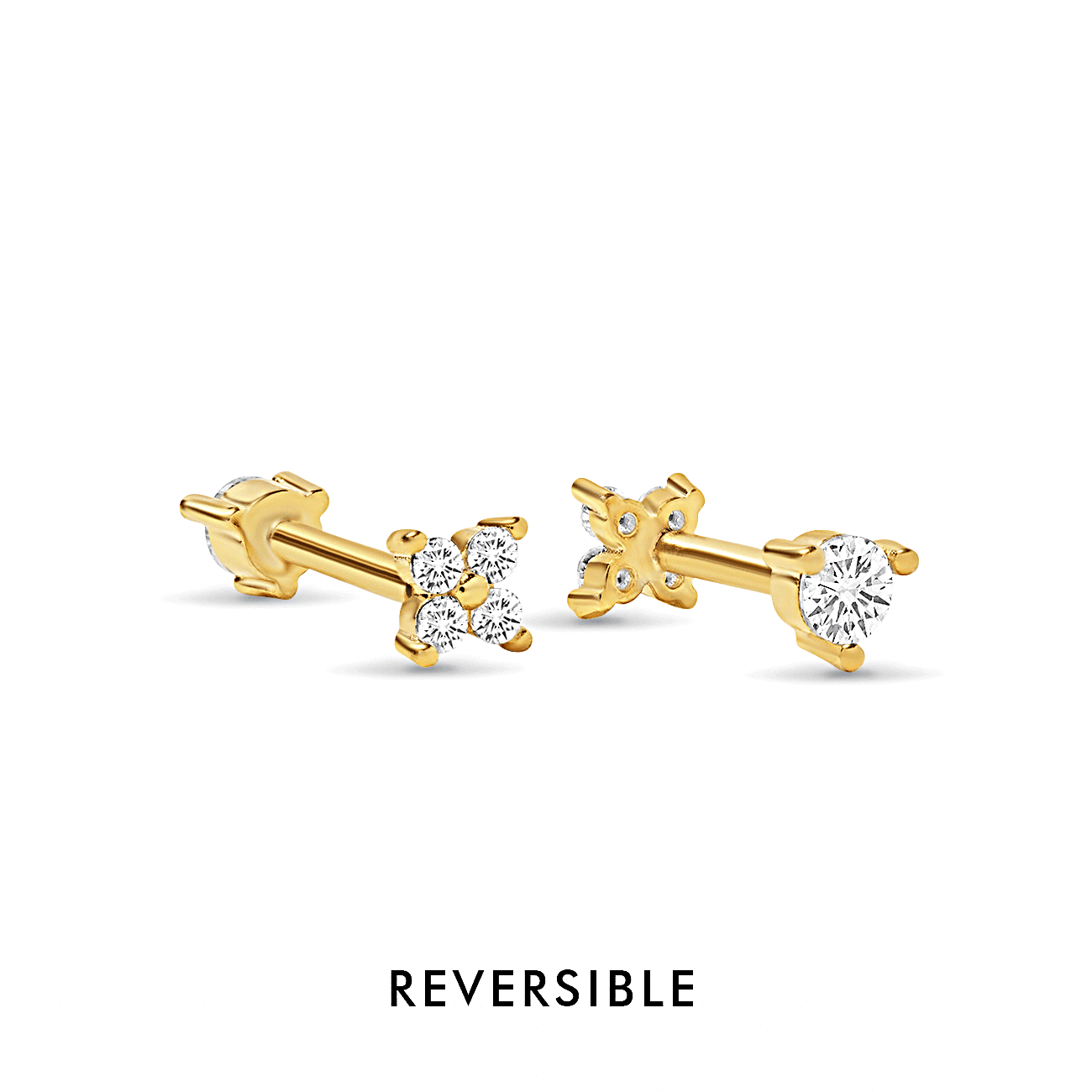 Pavé + Flor Flat Back Studs
