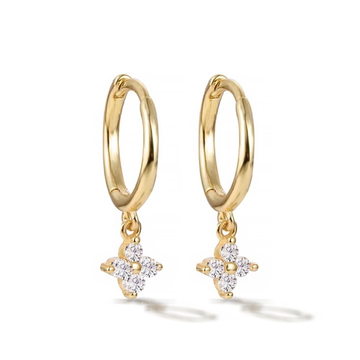 Gemstone Flor Huggies White Zirconia