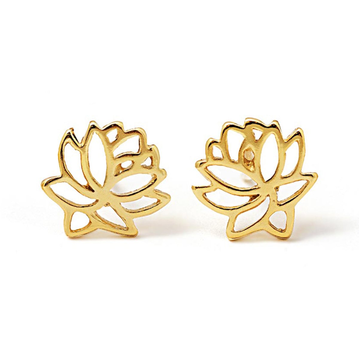 Lotus Flower Stud Earrings