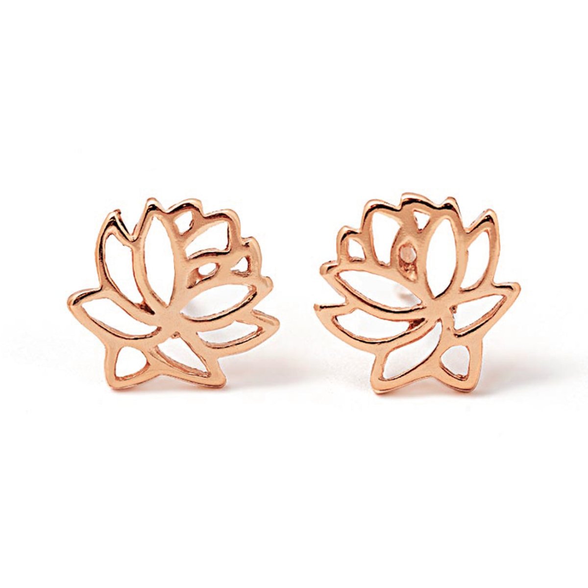 Lotus Flower Stud Earrings