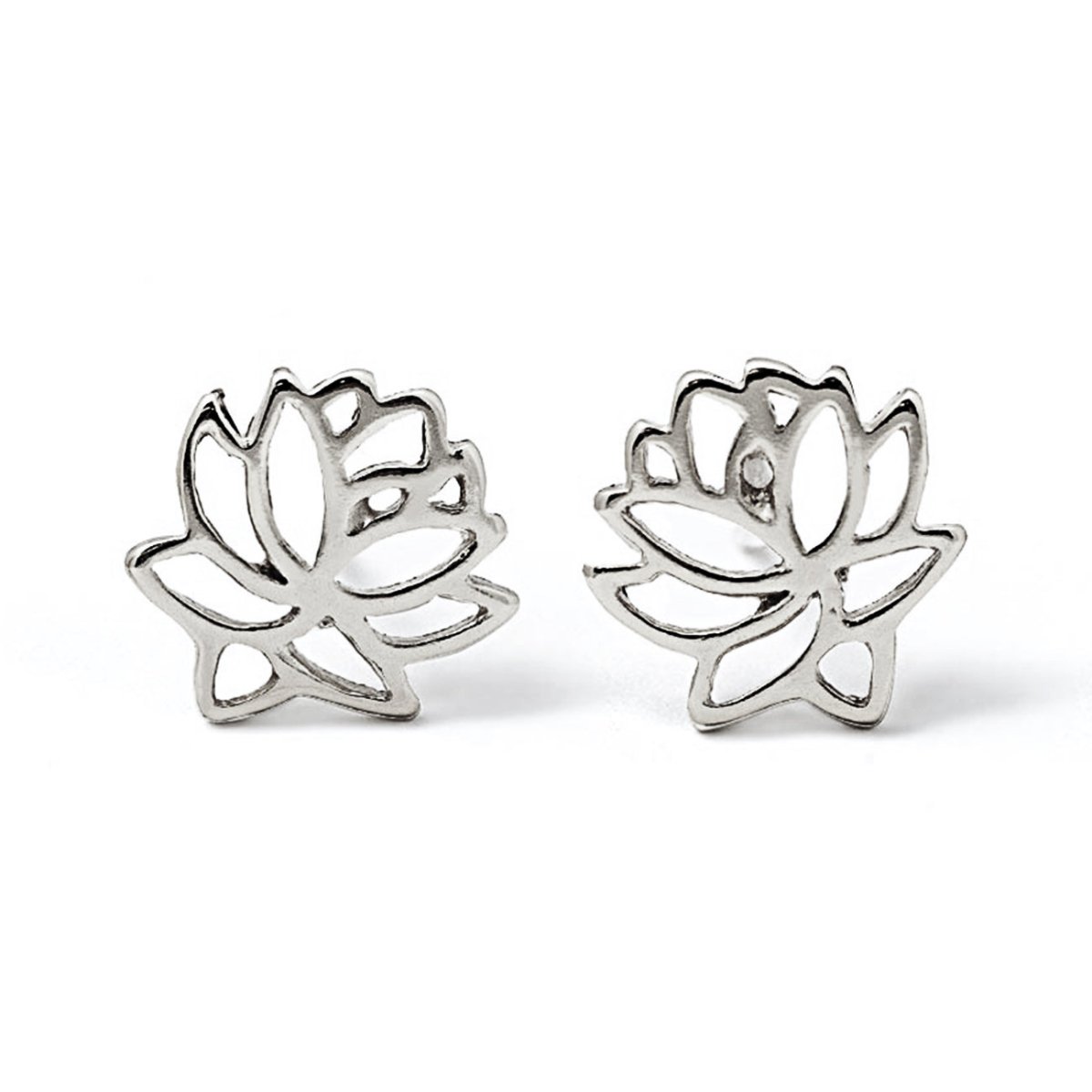 Lotus Flower Stud Earrings