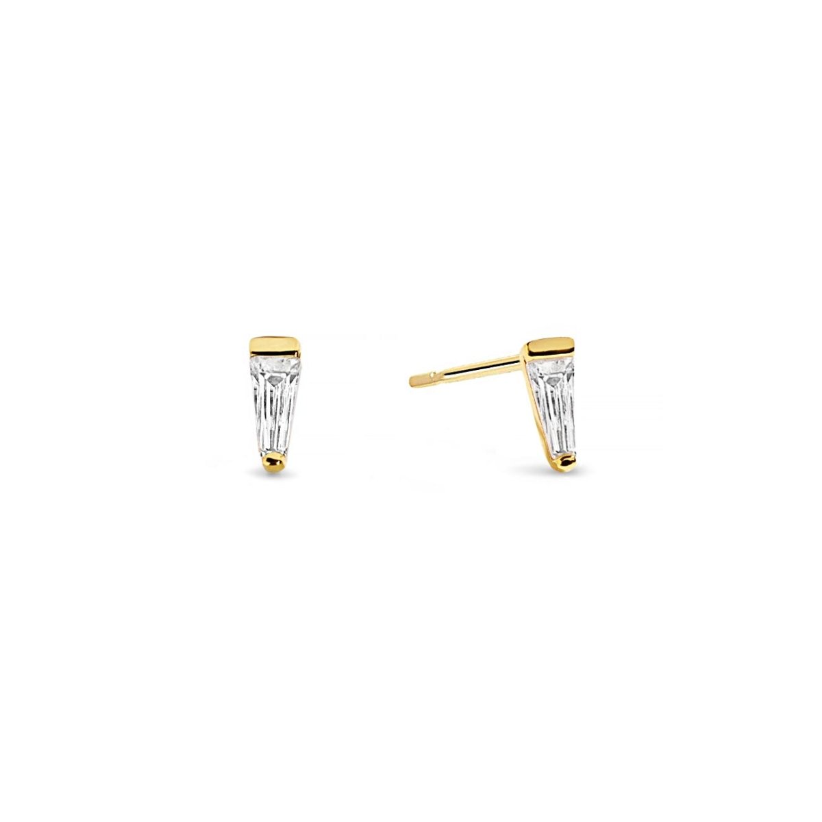Tiny Tapered Baguette Studs