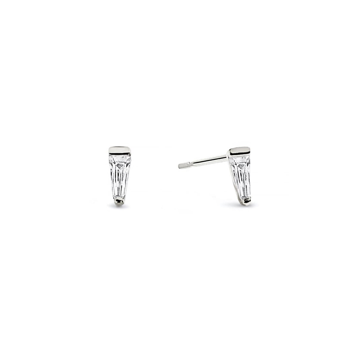 Tiny Tapered Baguette Studs
