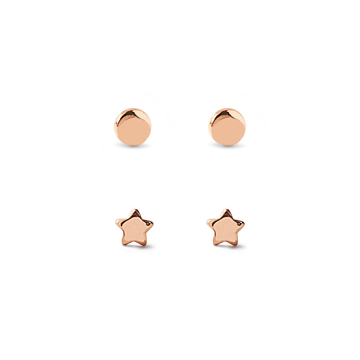 Tiny Disc + Star Studs