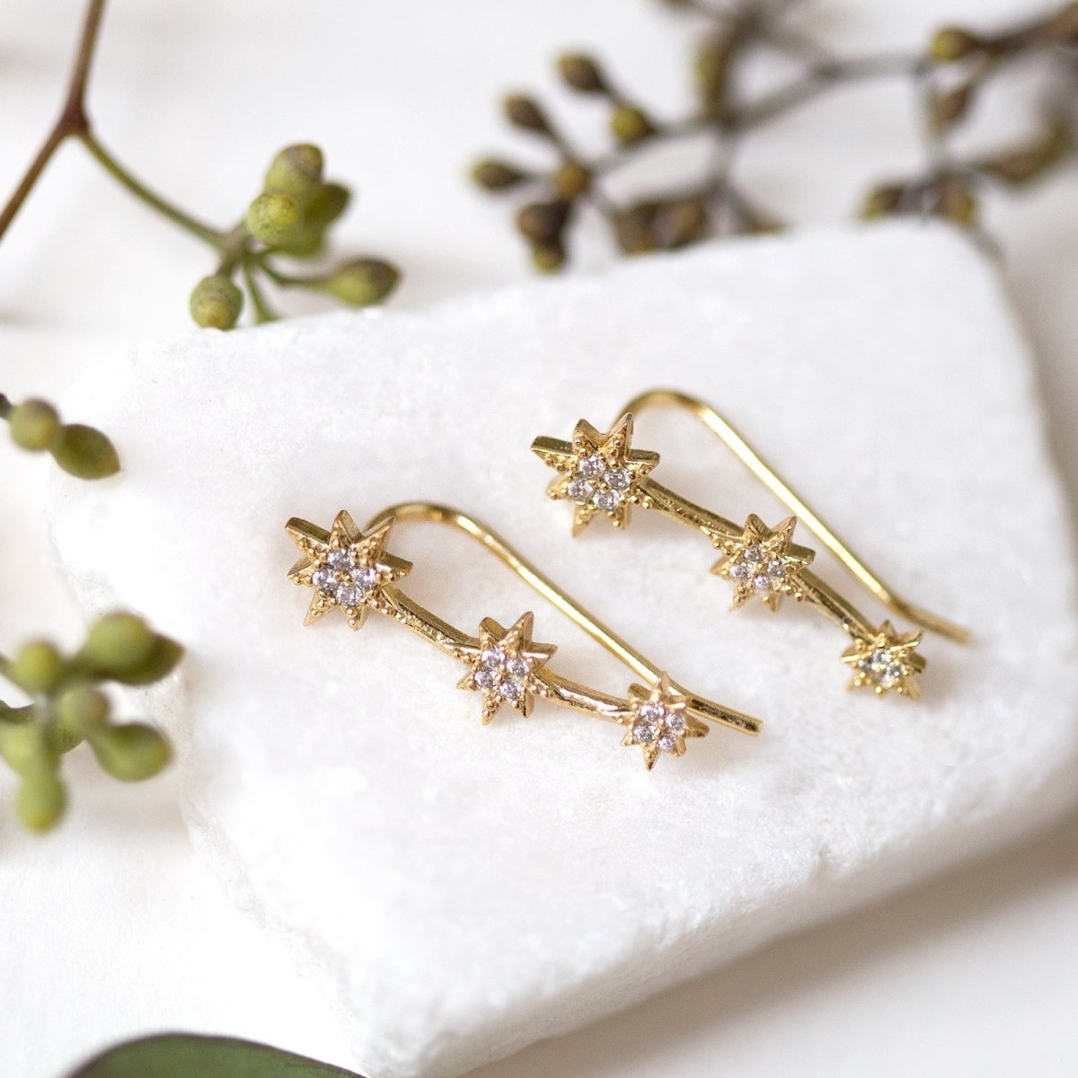 Gold outlet Studded Ear Climbers