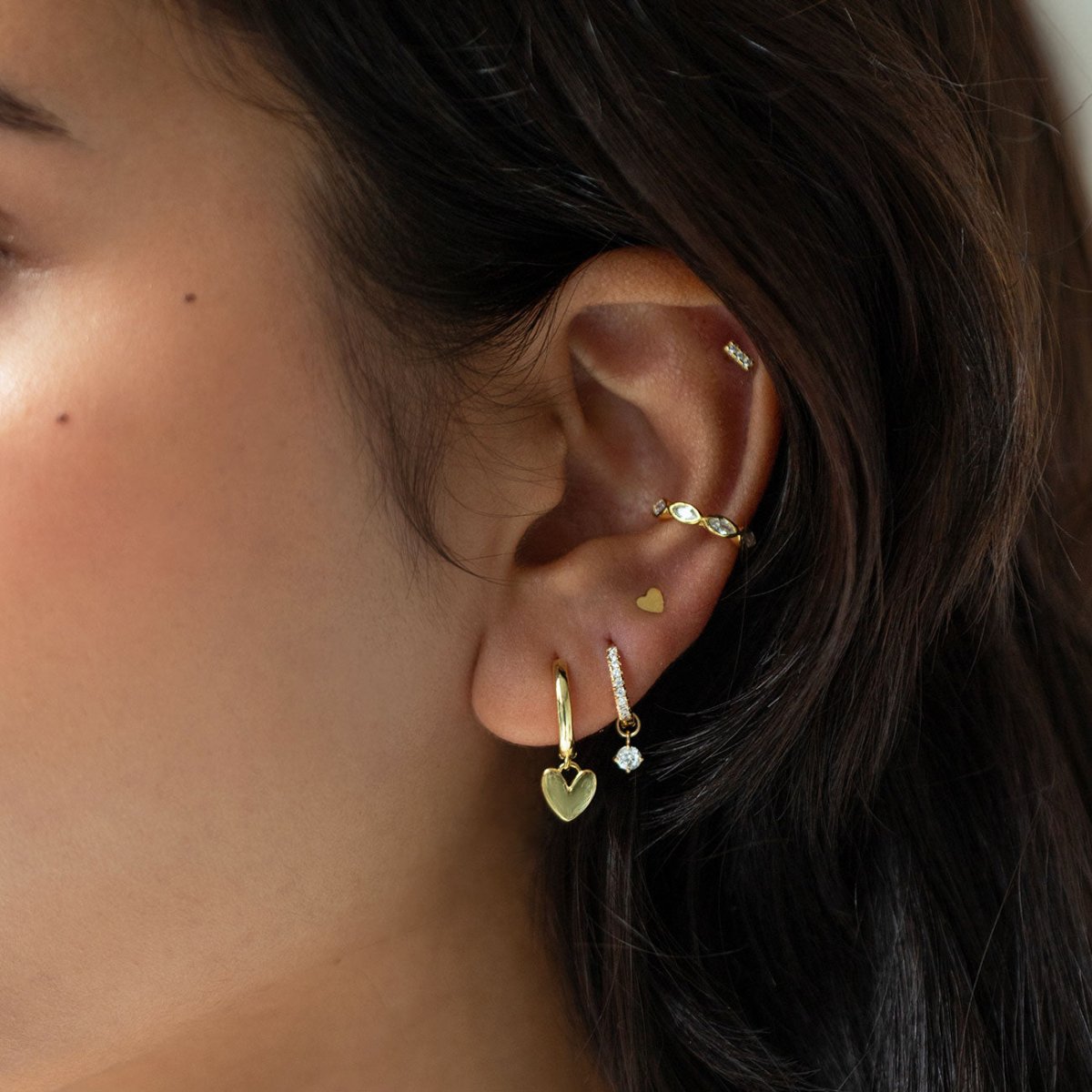 Tiny Pavé Bar Flat Back Studs