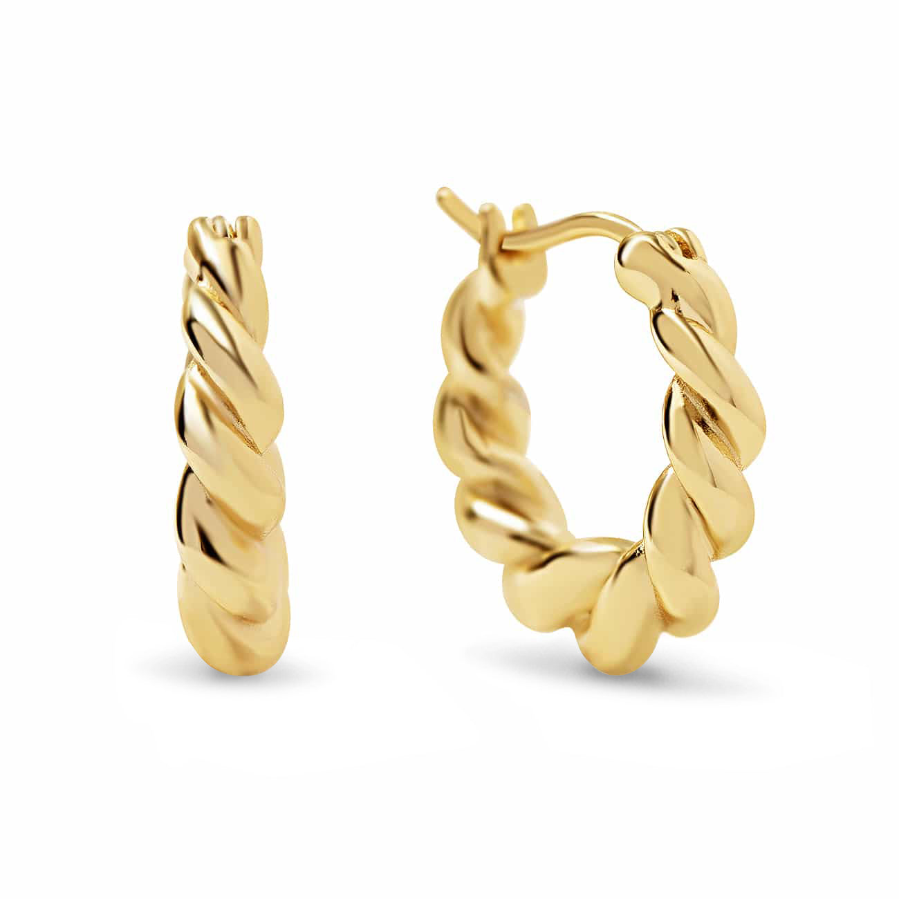 Mini Thick Twisted Hoops