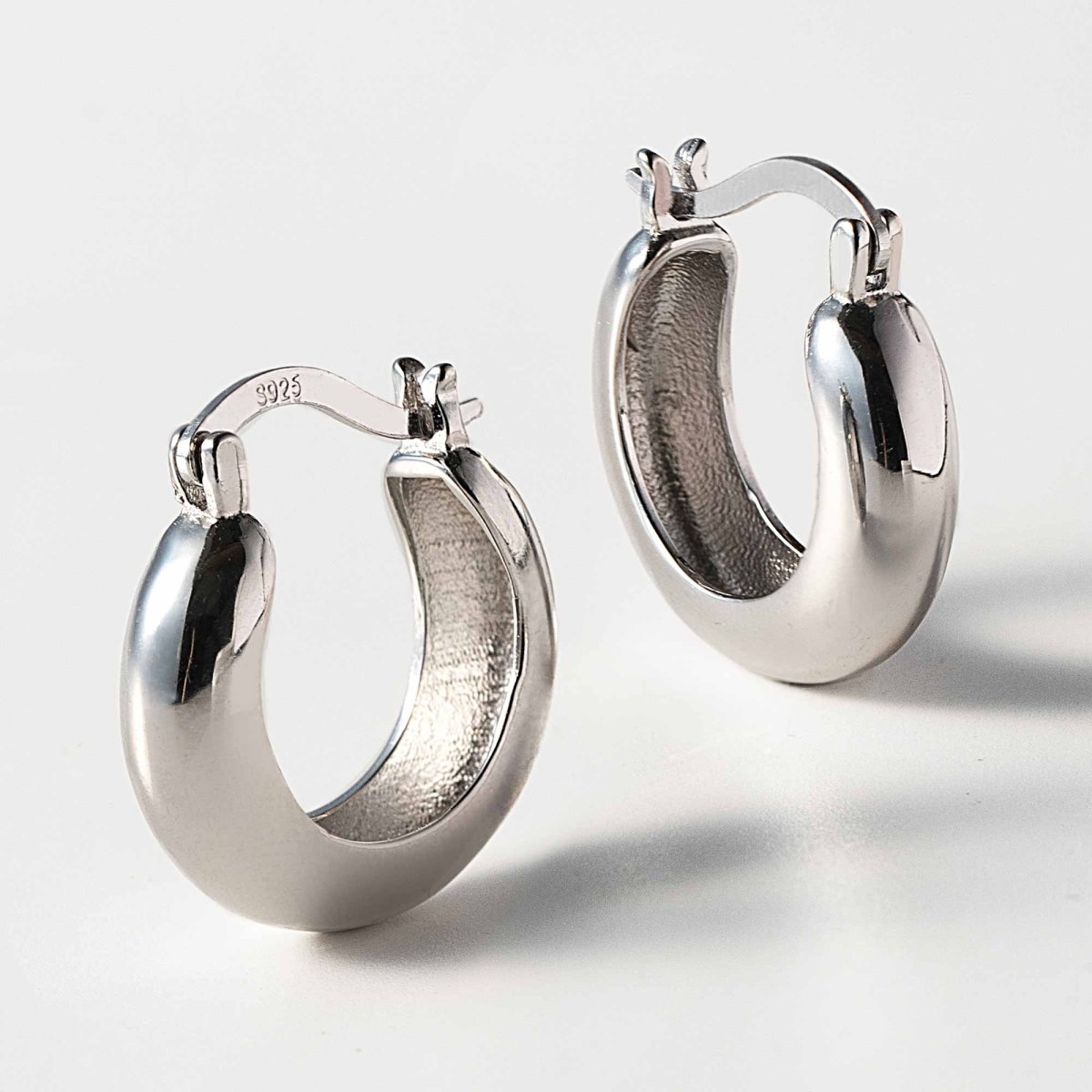 Small Thick Hoop Earrings