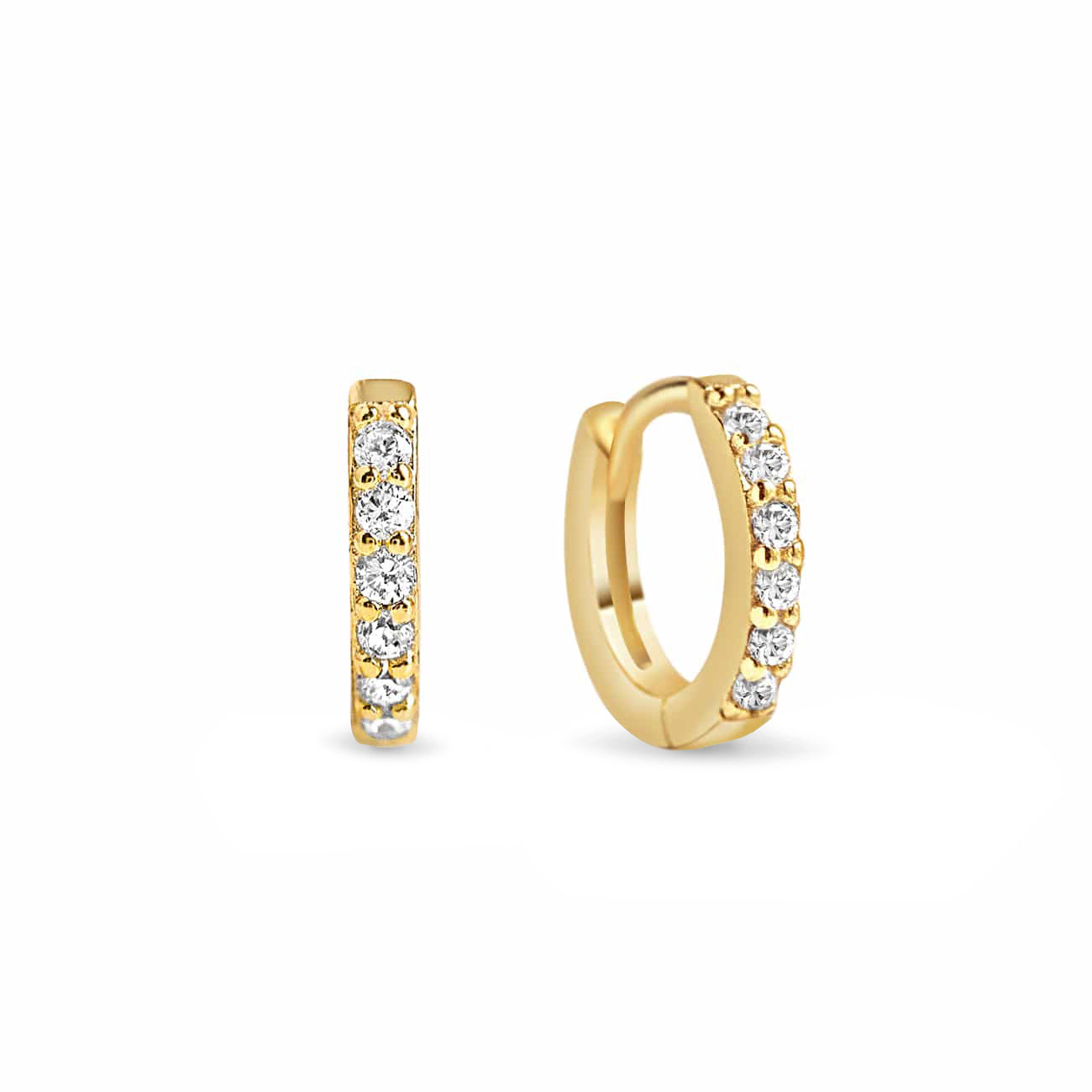 Pavé Huggie Earrings