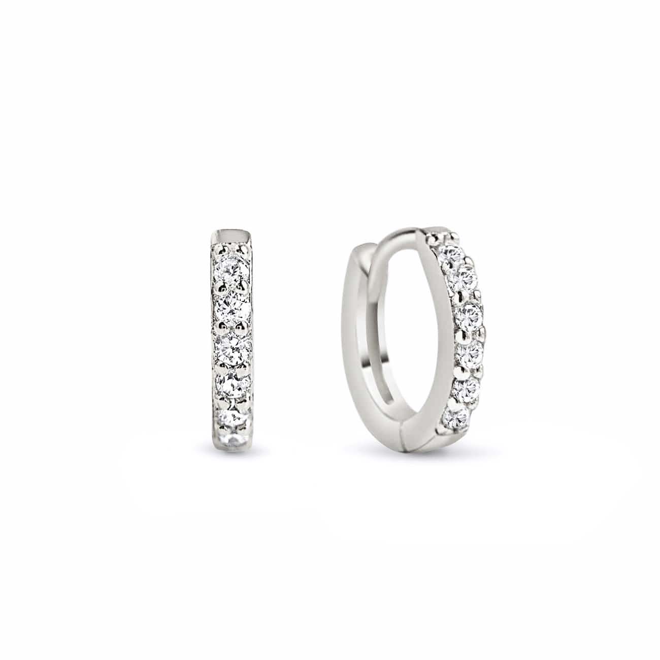 Pavé Huggie Earrings