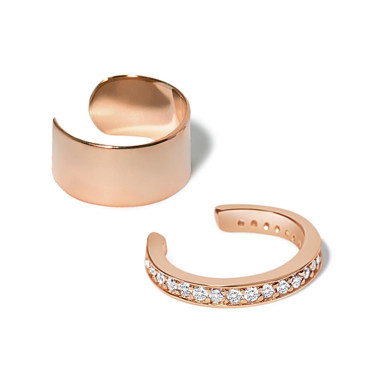 Pavé and Classic Ear Cuff Set