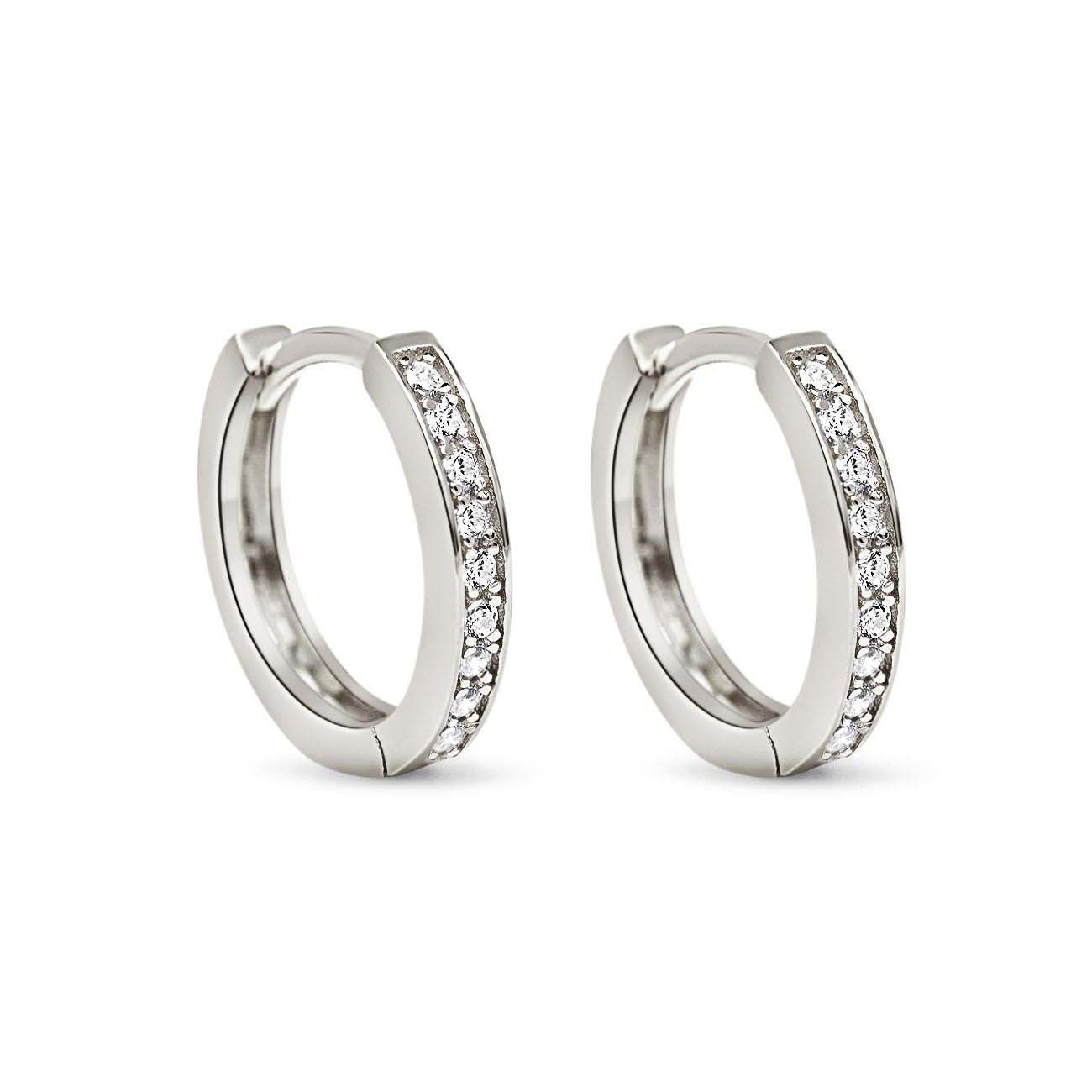 Classic Pavé Huggie Hoops