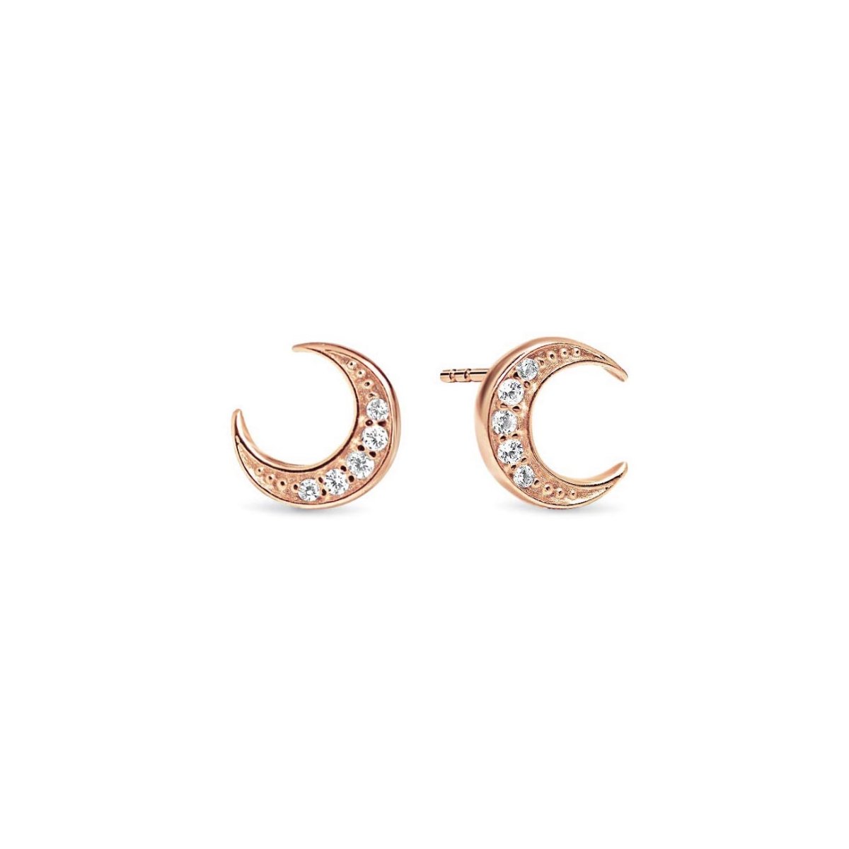 Crescent Moon Pavé Studs