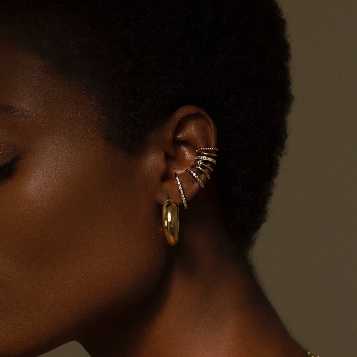 Crystal Cartilage Cuff Earring