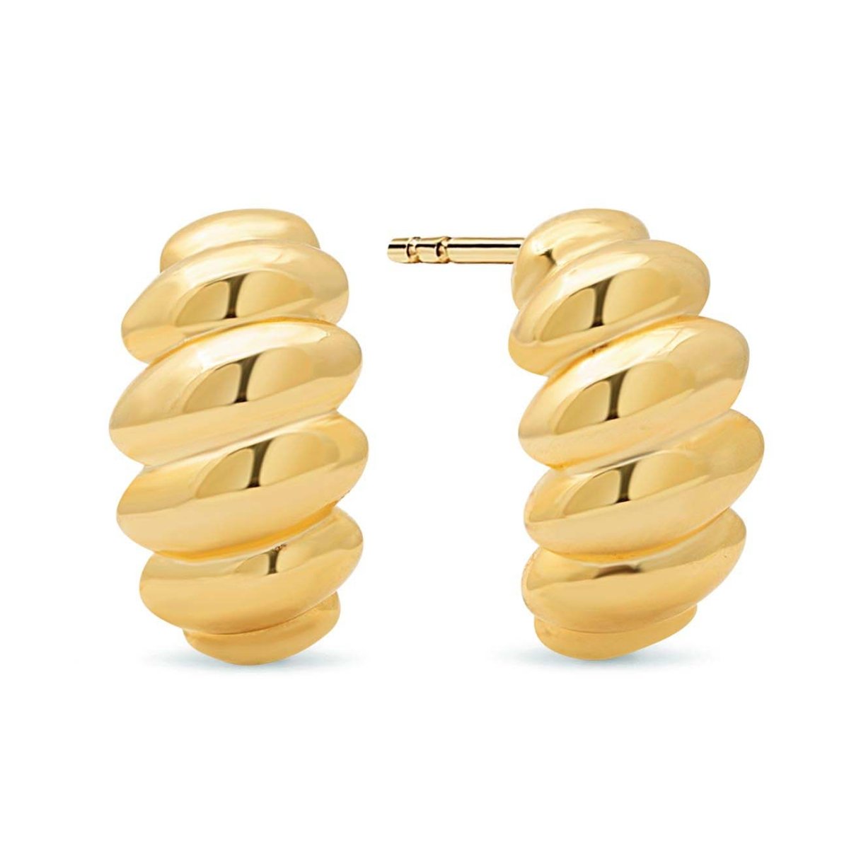Croissant Dome Stud Earrings