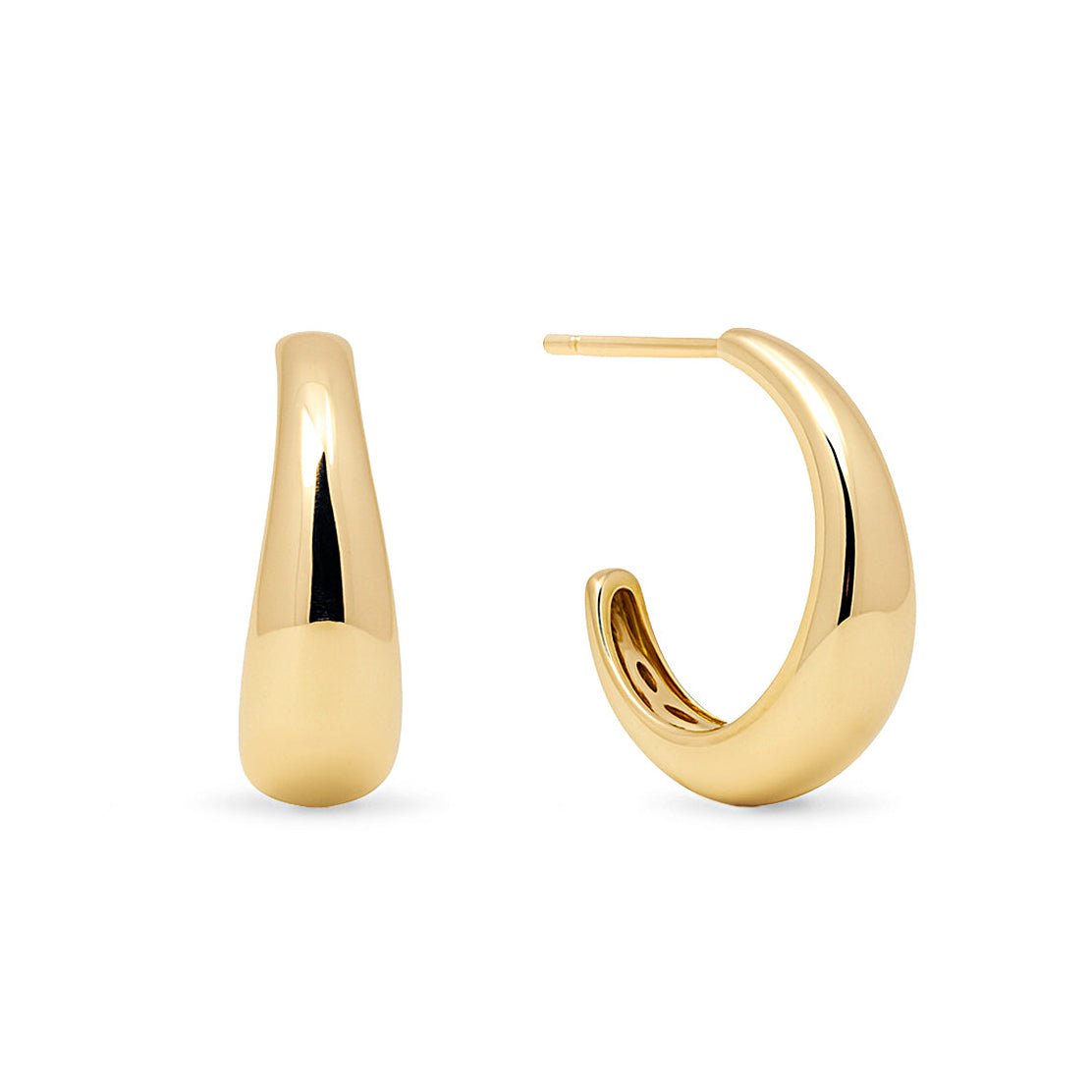 Tapered C Hoop Earrings