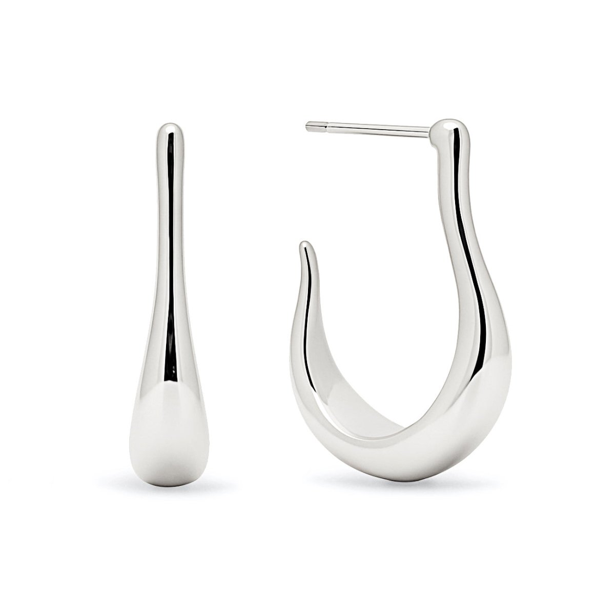 Statement J Hoop Earrings