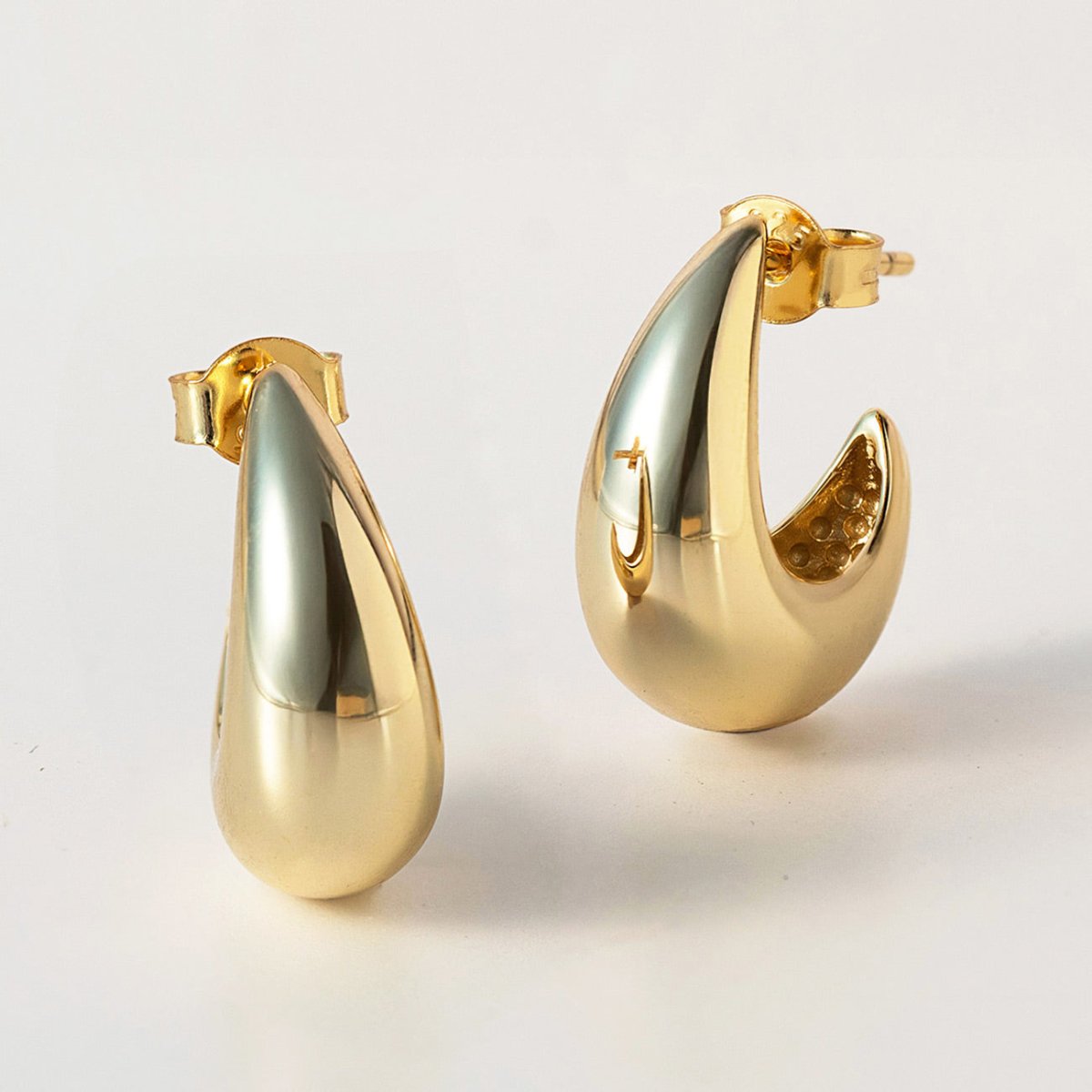 Chunky Tapered Hoop Earrings