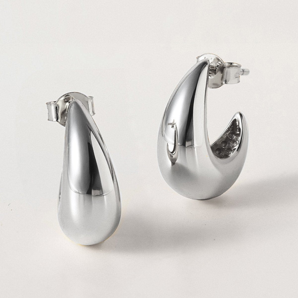 Chunky Tapered Hoop Earrings
