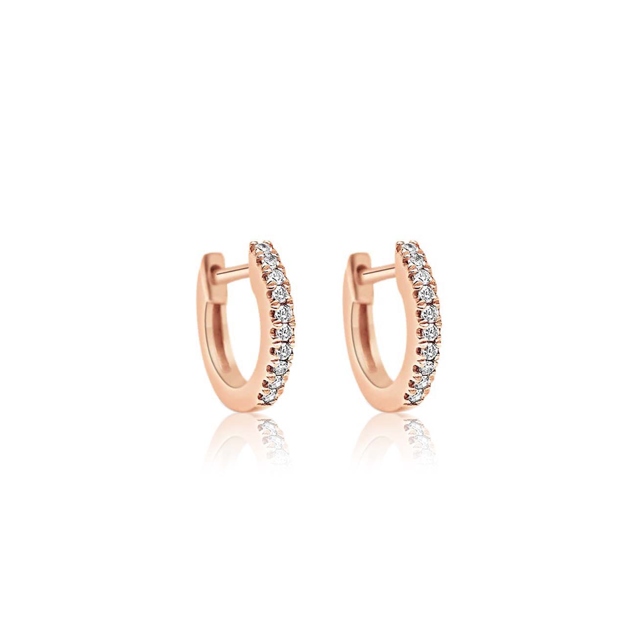 Diamond Huggie Earrings