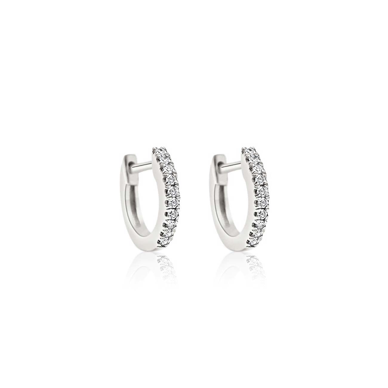 Diamond Huggie Earrings