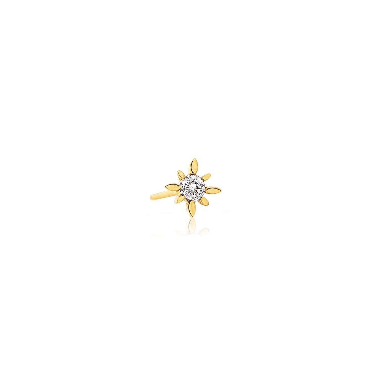 Single Tiny Diamond Starburst Stud