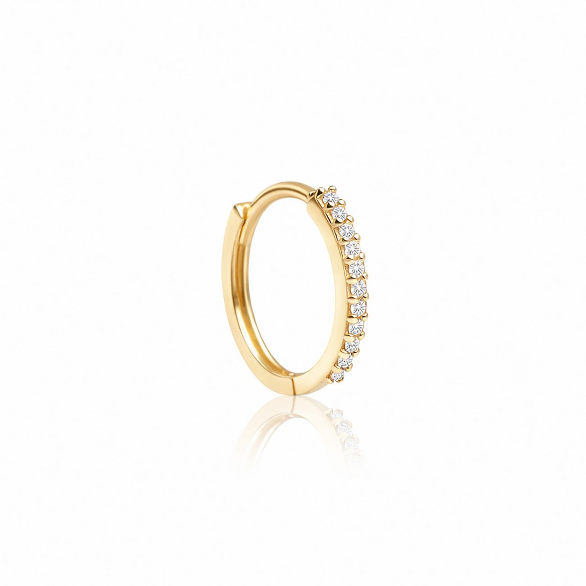 Thin Diamond Huggie Earring