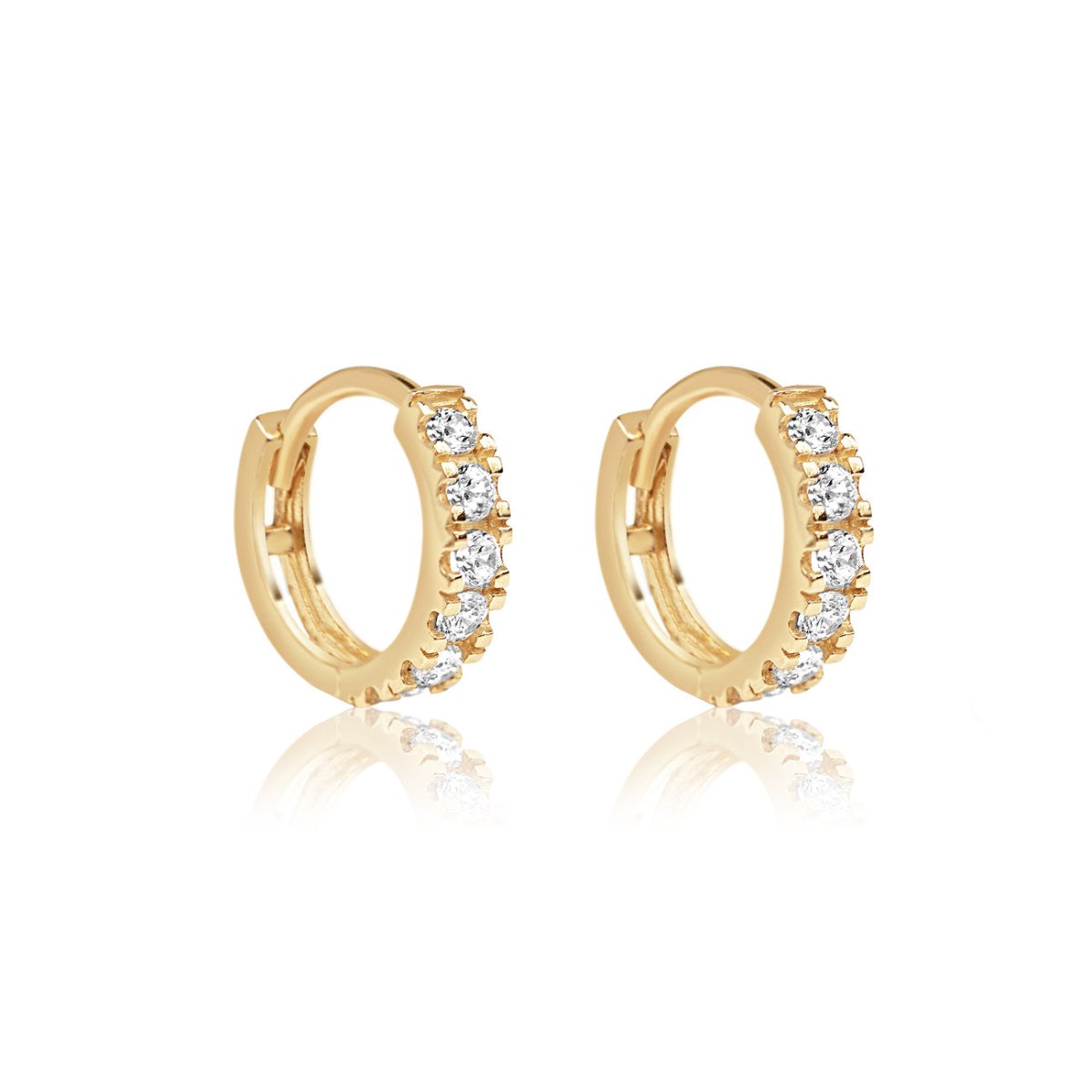 Diamond Pavé Huggie Earrings
