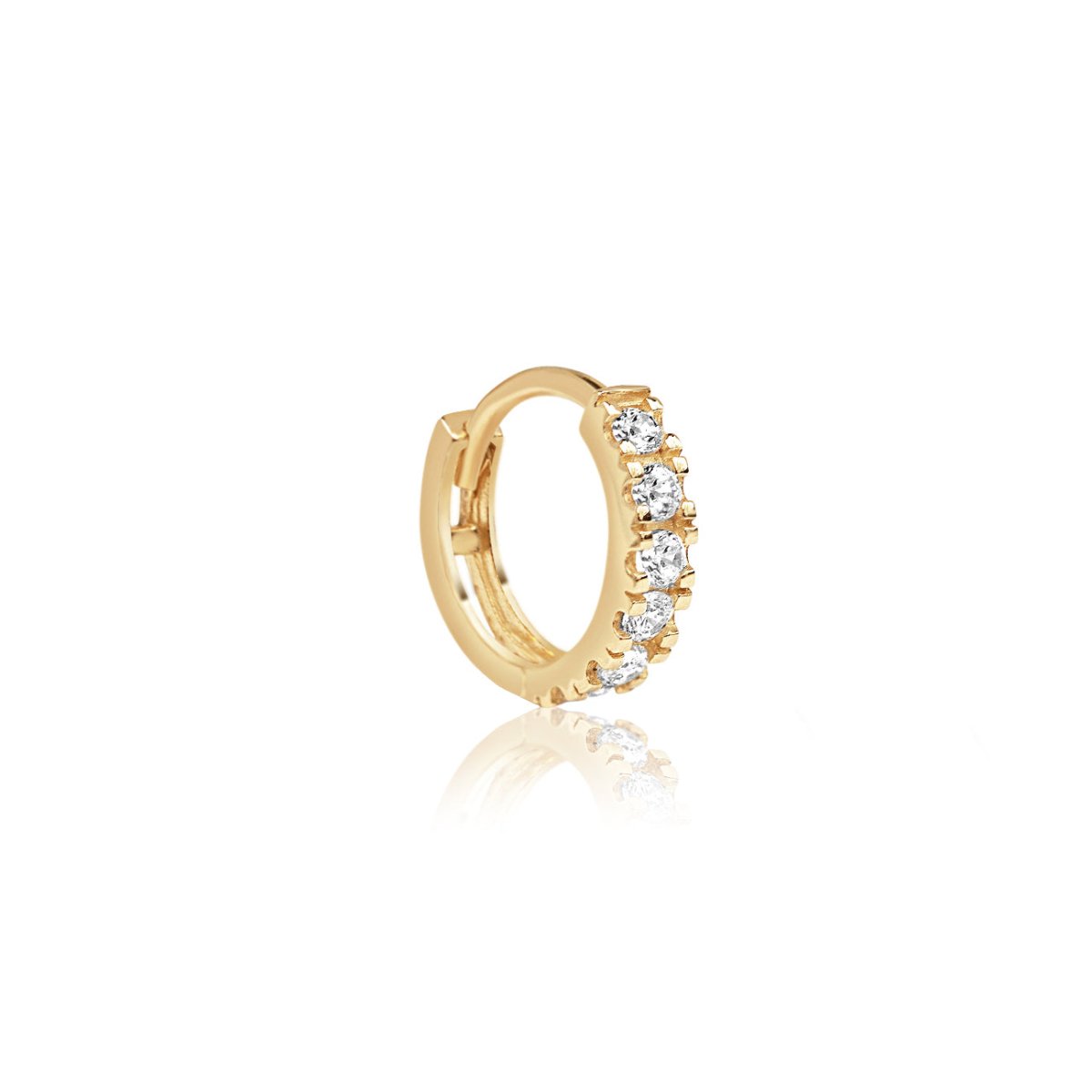 Diamond Pavé Huggie Single Earring