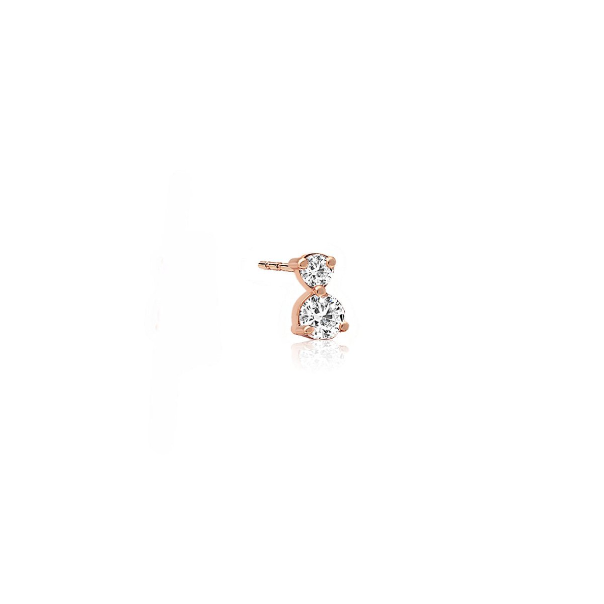 Tiny Two Diamond Single Stud